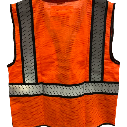 Made Royalty Safety Vest- Orange (Back)